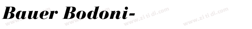 Bauer Bodoni字体转换